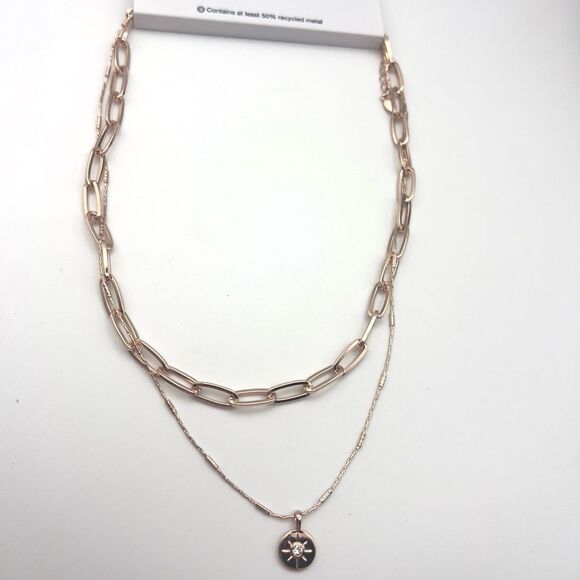 Sonoma Rose Gold Layered Necklace Set - Picture 5 of 5